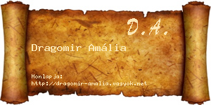 Dragomir Amália névjegykártya